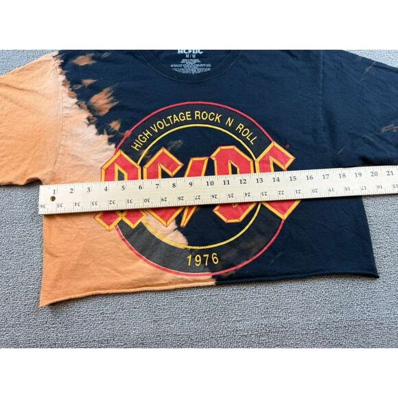 AC/DC T-Shirt Women's Medium Black High Voltage Rock & Roll Cotton Half Shirt - Picture 6 of 10